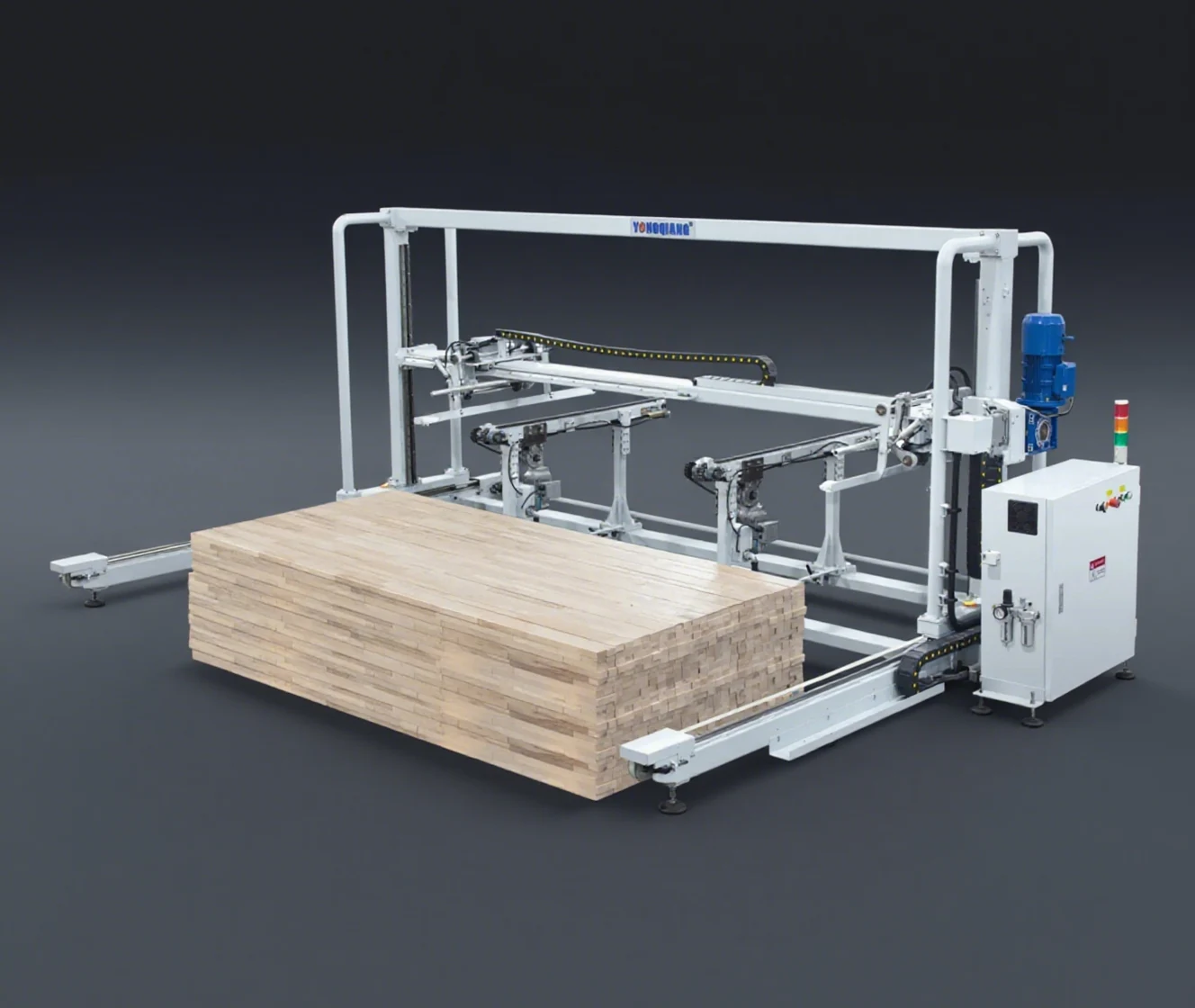 Características do equipamento da linha de produção de madeira para construção.